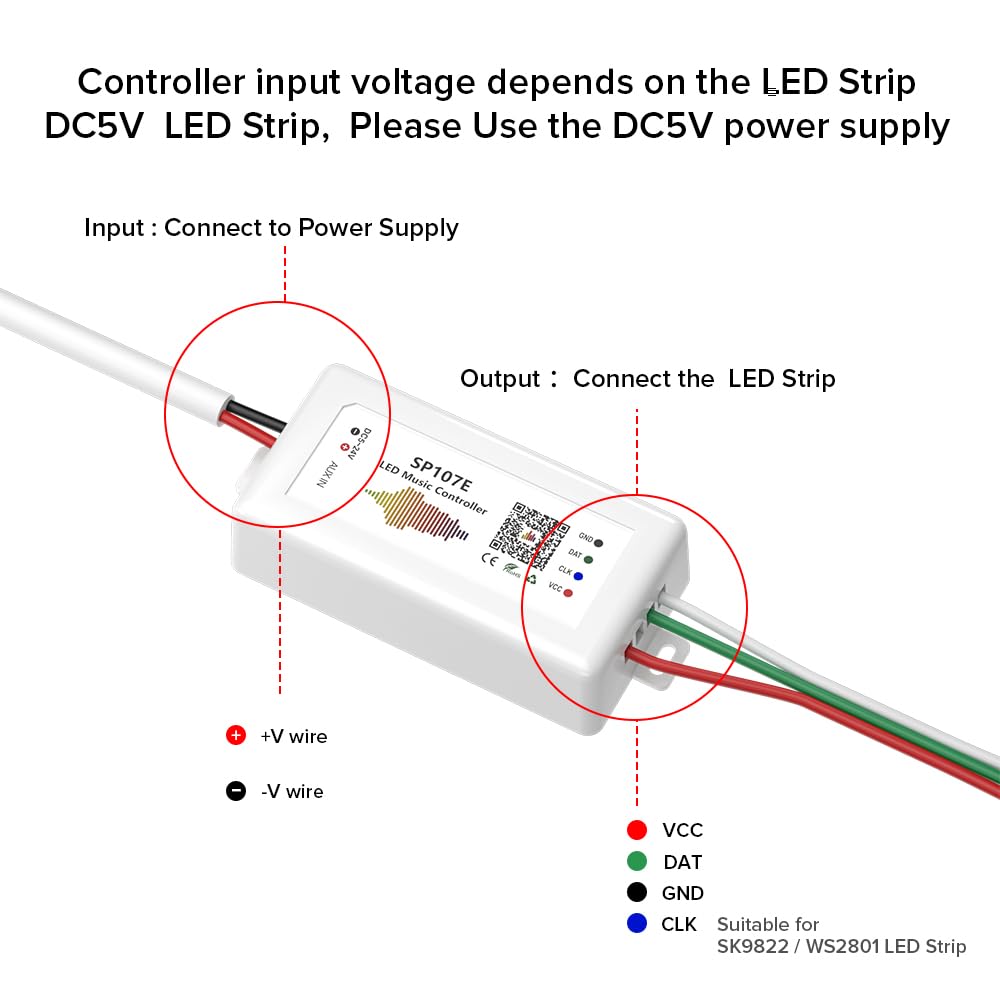 BTF-LIGHTING FC COB RGB Bluetooth controller supports LED strips and DIY projects