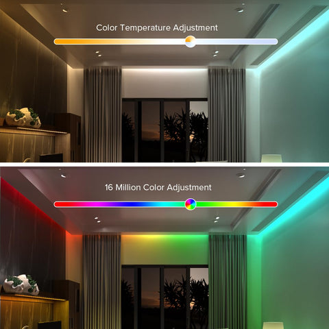 Four-zone setup showing independent room lighting control