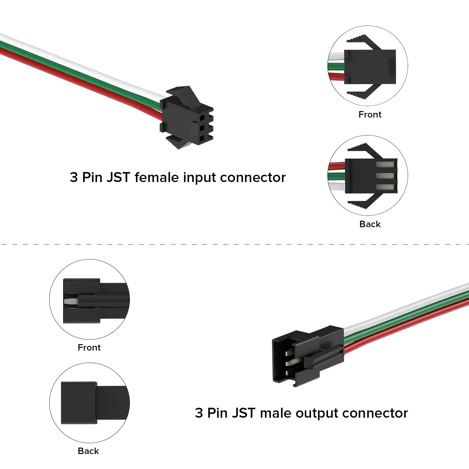 BTF-LIGHTING low voltage extension for 5V-24V LED projects