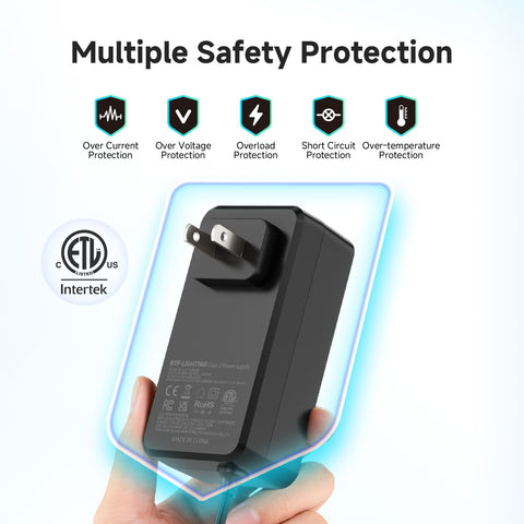 btf-lighting plug-and-play power supply connected to wall outlet