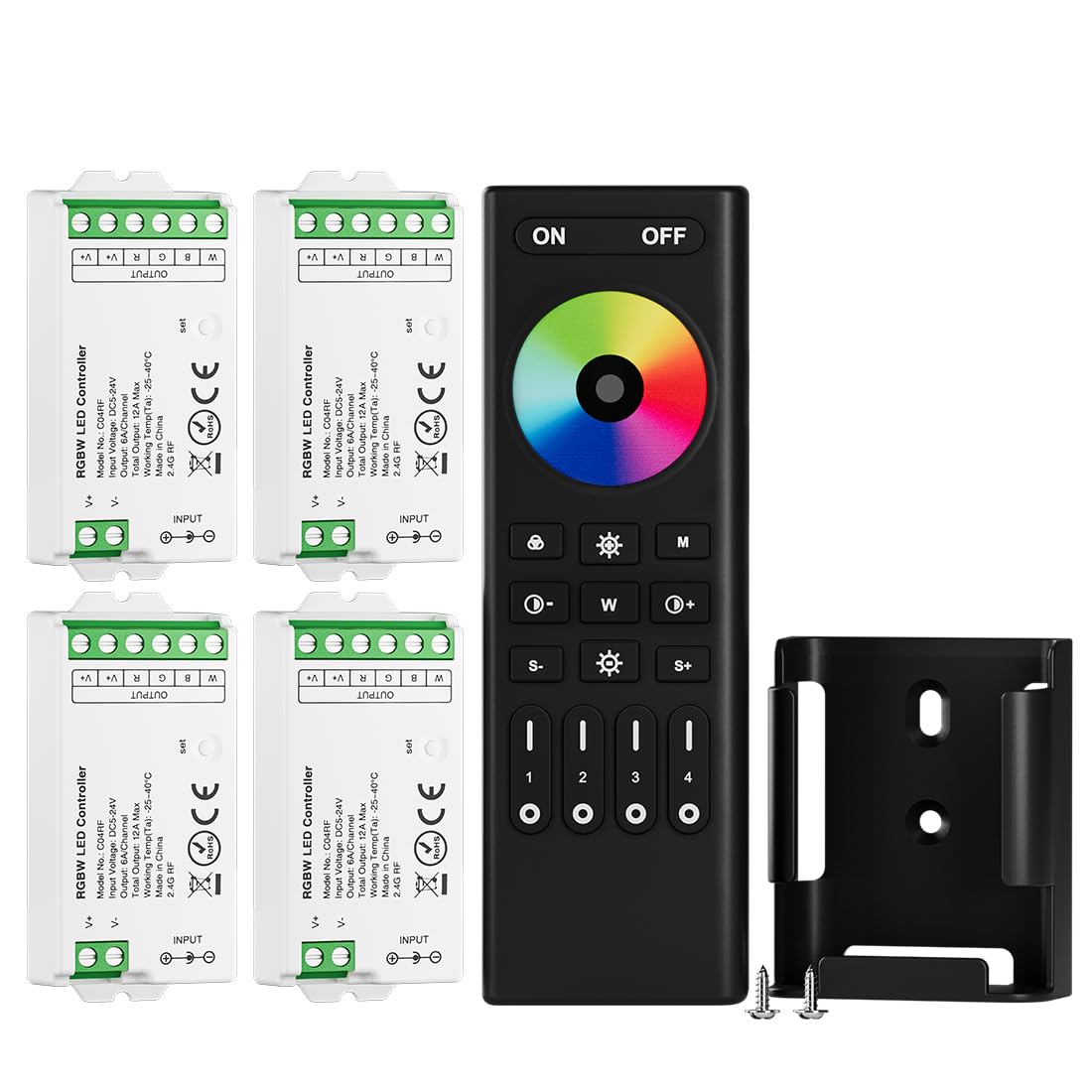 BTF-LIGHTING RC03RFB remote controlling RGBW lighting from a distance for convenience