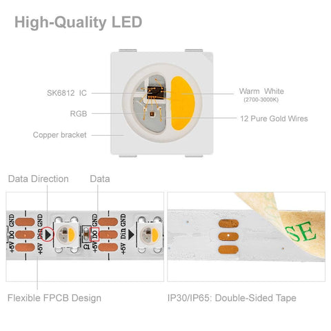BTF-LIGHTING RGBW extension connector for seamless length