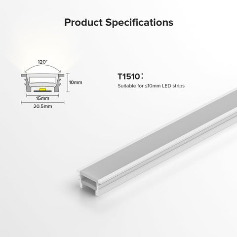 BTF-LIGHTING silicone LED channel is cut-to-size for precise DIY length.