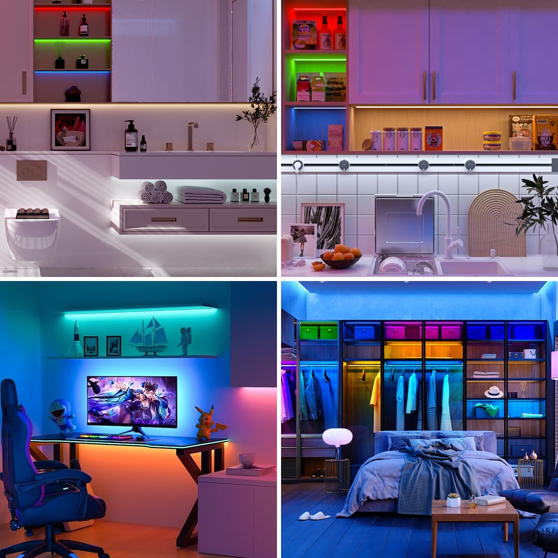 BTF-LIGHTING wide application for living rooms, kitchens, cabinets, and decor.