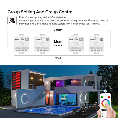 Wireless range up to 30 meters for convenient remote control