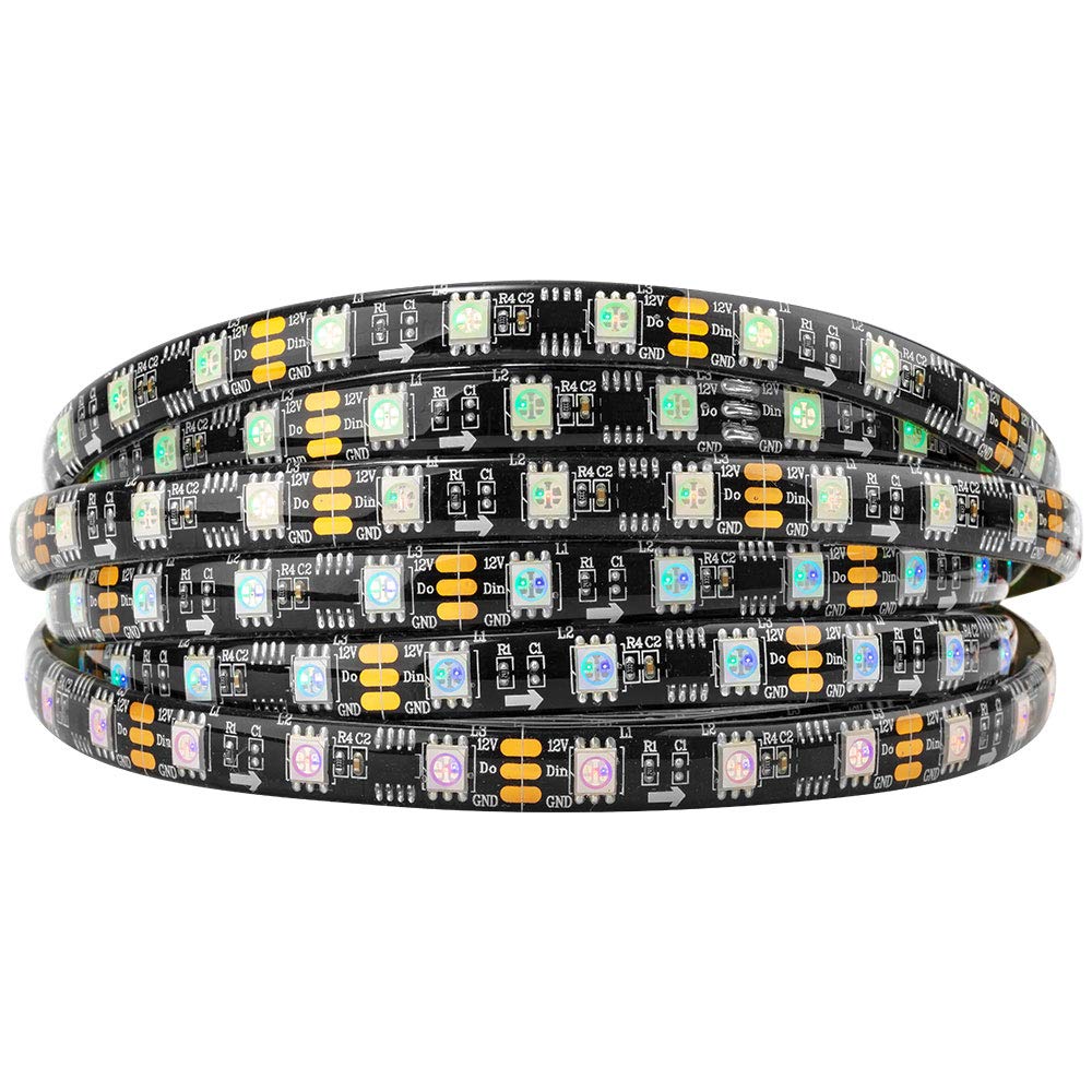 BTF-LIGHTING WS2811 dream color strip 16.4ft delivers vibrant programmable room lighting