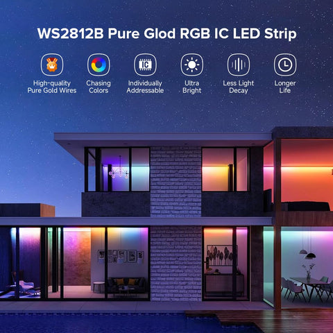 BTF-LIGHTING adhesive-back LED strip ready for quick wall applications.