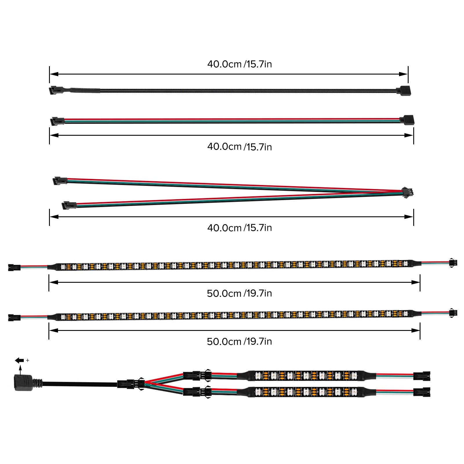 BTF-LIGHTING LED strip mounted on motherboard for RGB synchronization