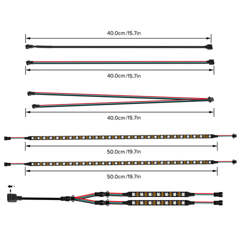 BTF-LIGHTING LED strip mounted on motherboard for RGB synchronization