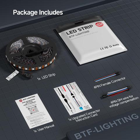 BTF-LIGHTING WS2815 gold-wire bonding enhances durability and conductivity.