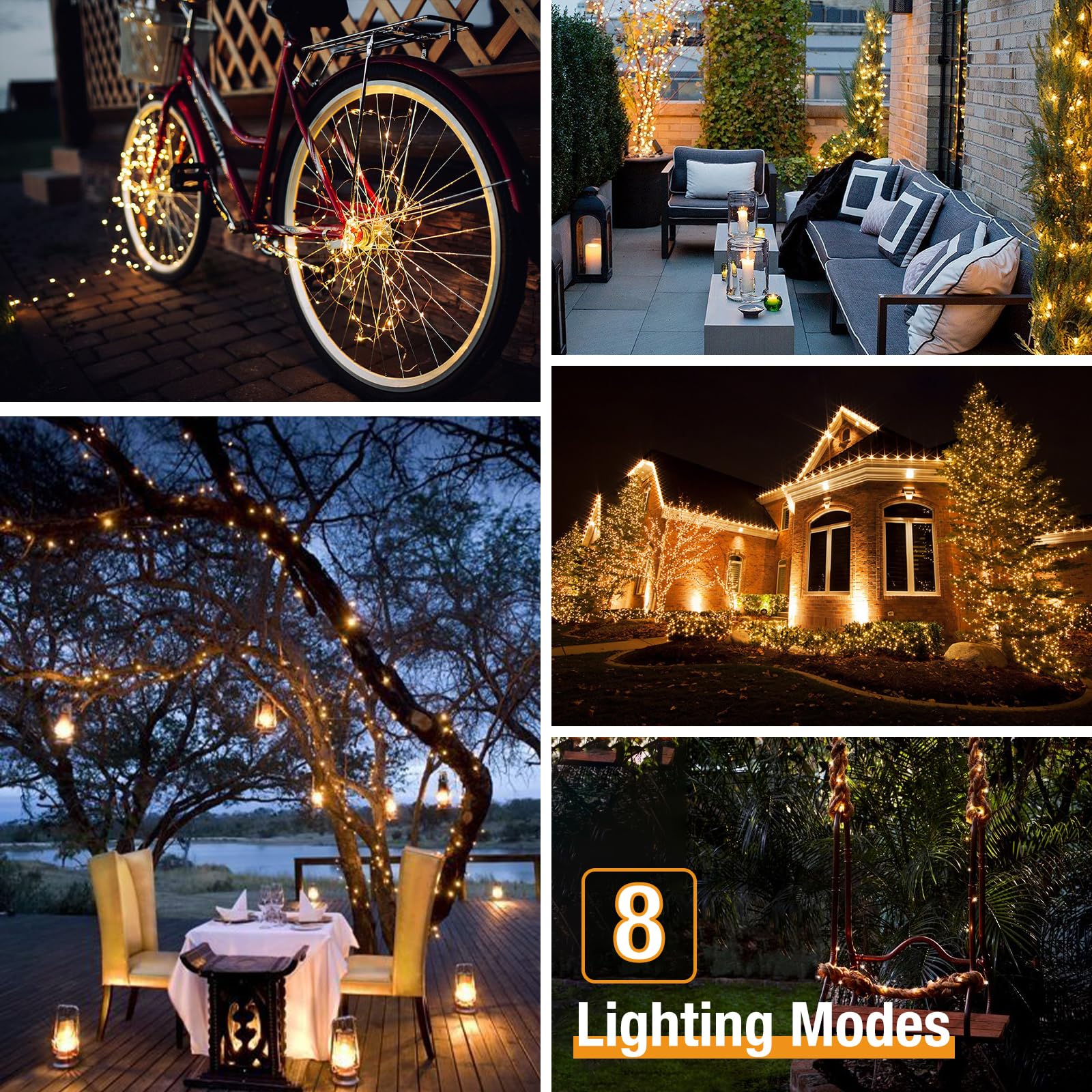 btfarm copper-wire lights bend easily around railings for decoration