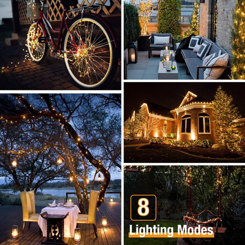 btfarm copper-wire lights bend easily around railings for decoration