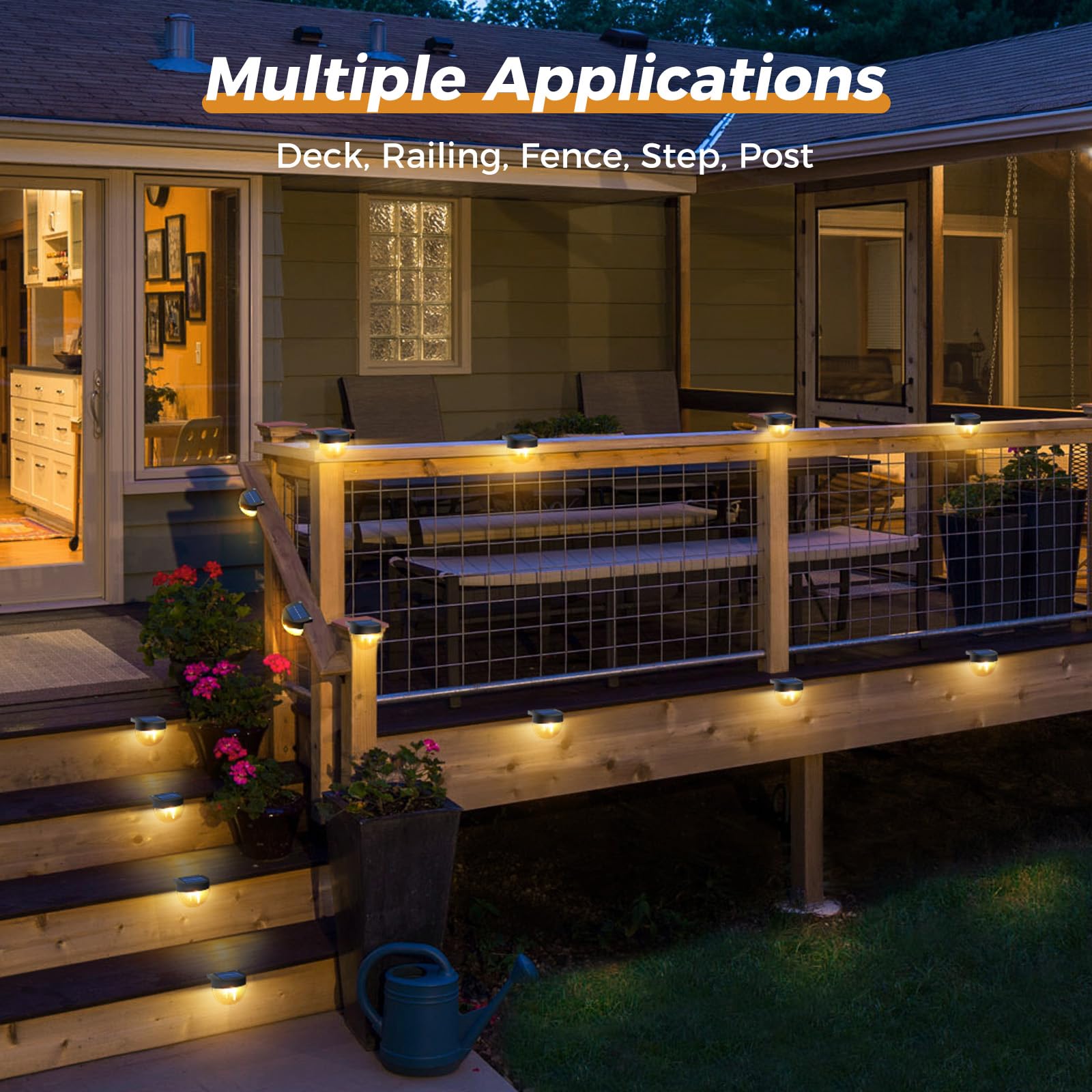 btfarm deck light includes screws and tape for simple, wire-free installation.