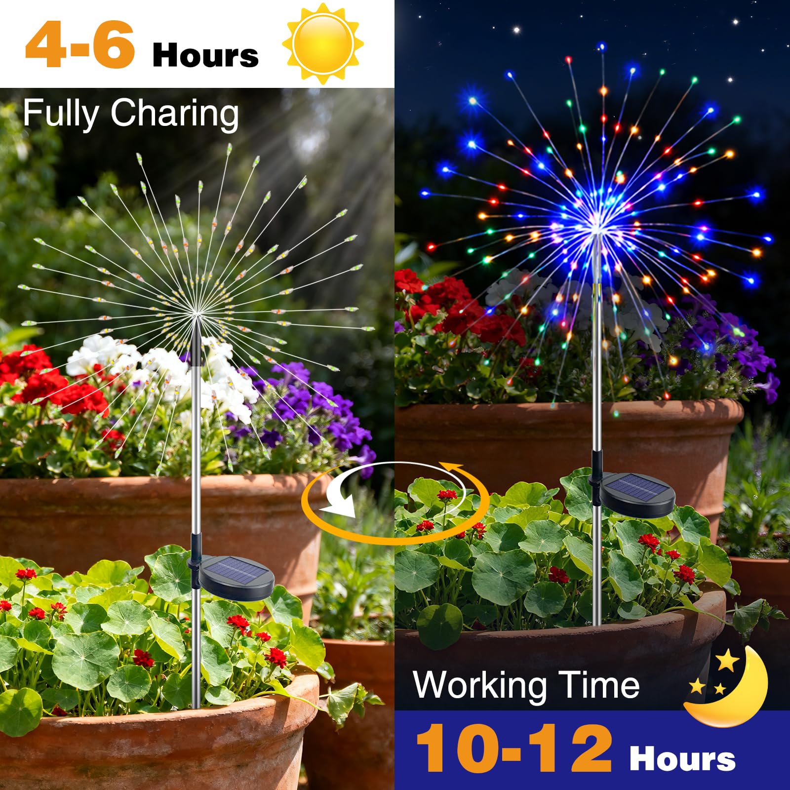 btfarm multicolor lights create festive ambiance on pathways and patios.