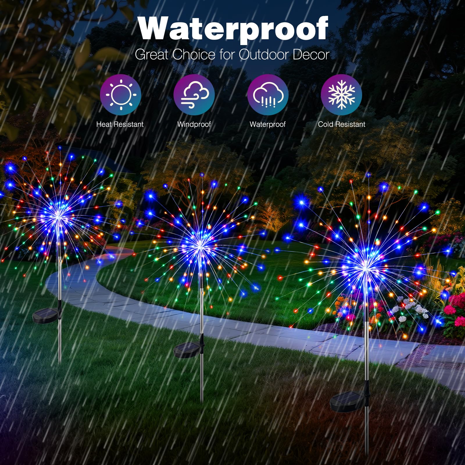 btfarm lights decorate ponds, pools, driveways with colorful glow.