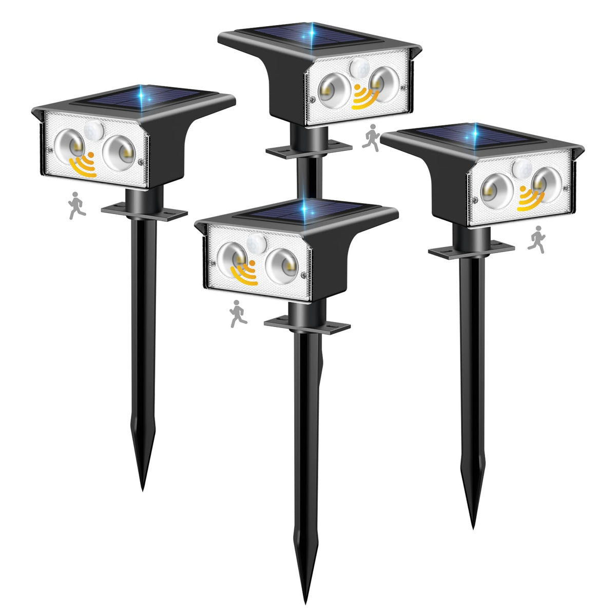 btfarm solar spot light outdoor wall mount with dusk-to-dawn illumination