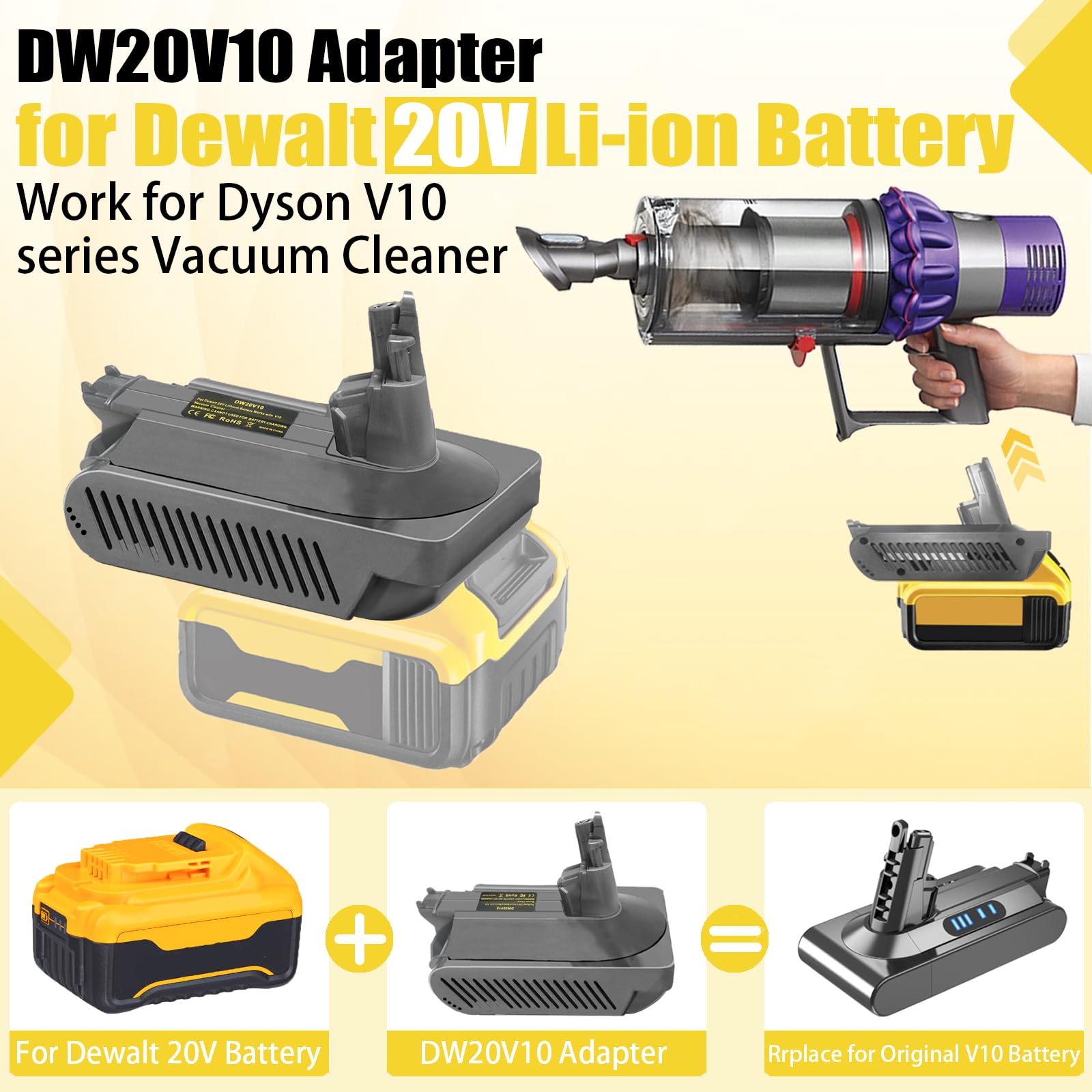 BTRUI Dyson V10 compatibility-ready setup enables cordless cleaning flexibility