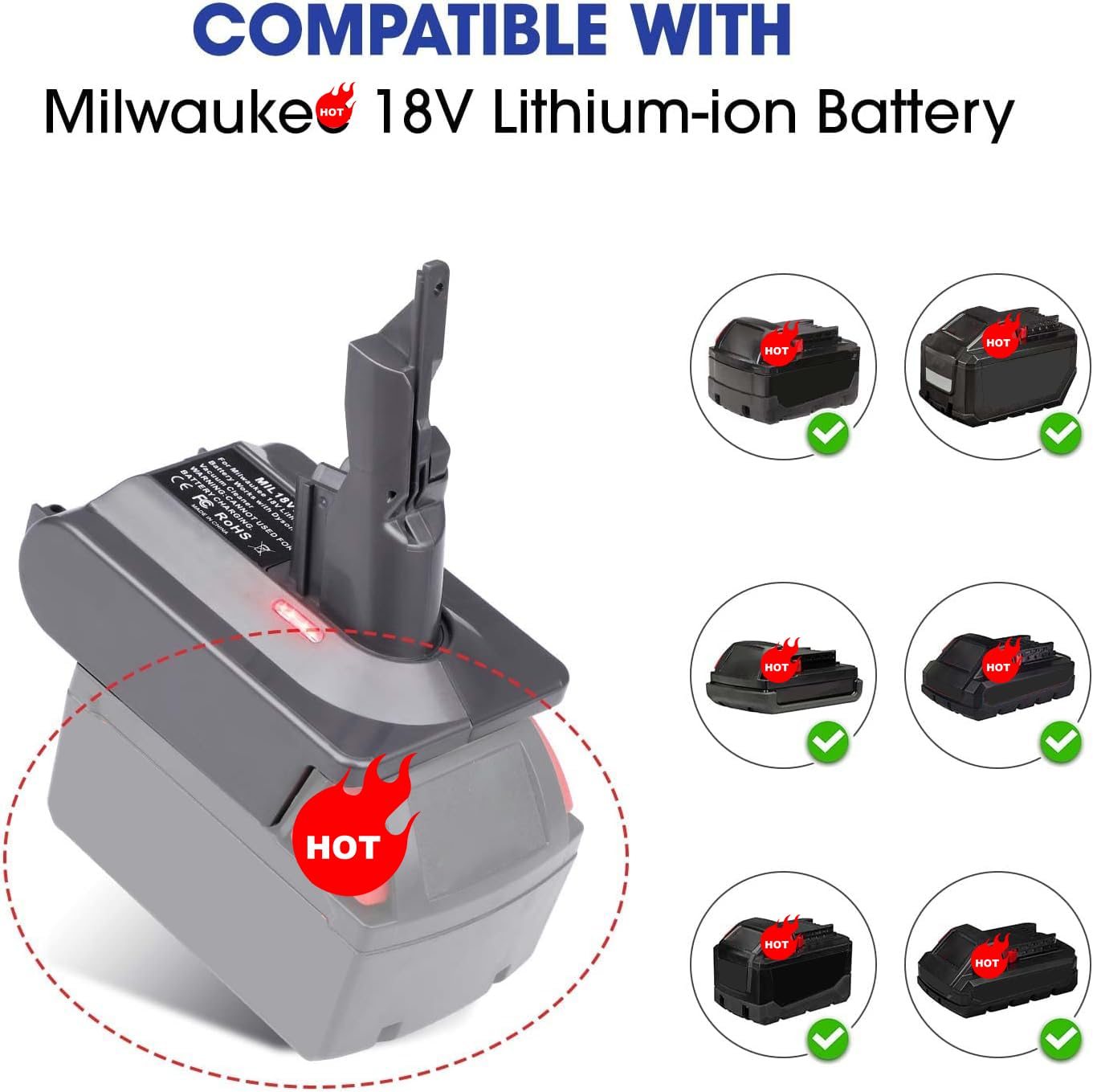 BTRUI MIL18V7 in use with Dyson V7, showing cordless versatility.