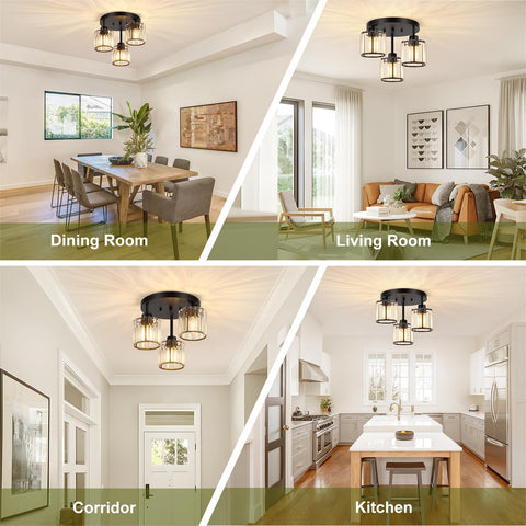 Btvsd easy-install crystal ceiling light simplifies hardwired setup.