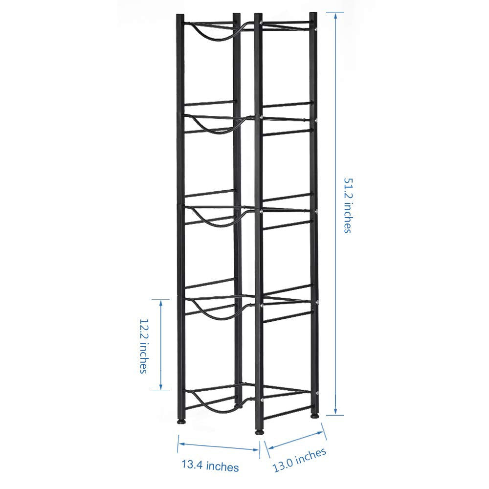 BTY 5-gallon jug storage rack side shot shows organized breakroom space.