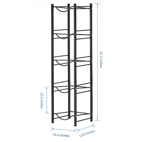 BTY 5-gallon jug storage rack side shot shows organized breakroom space.