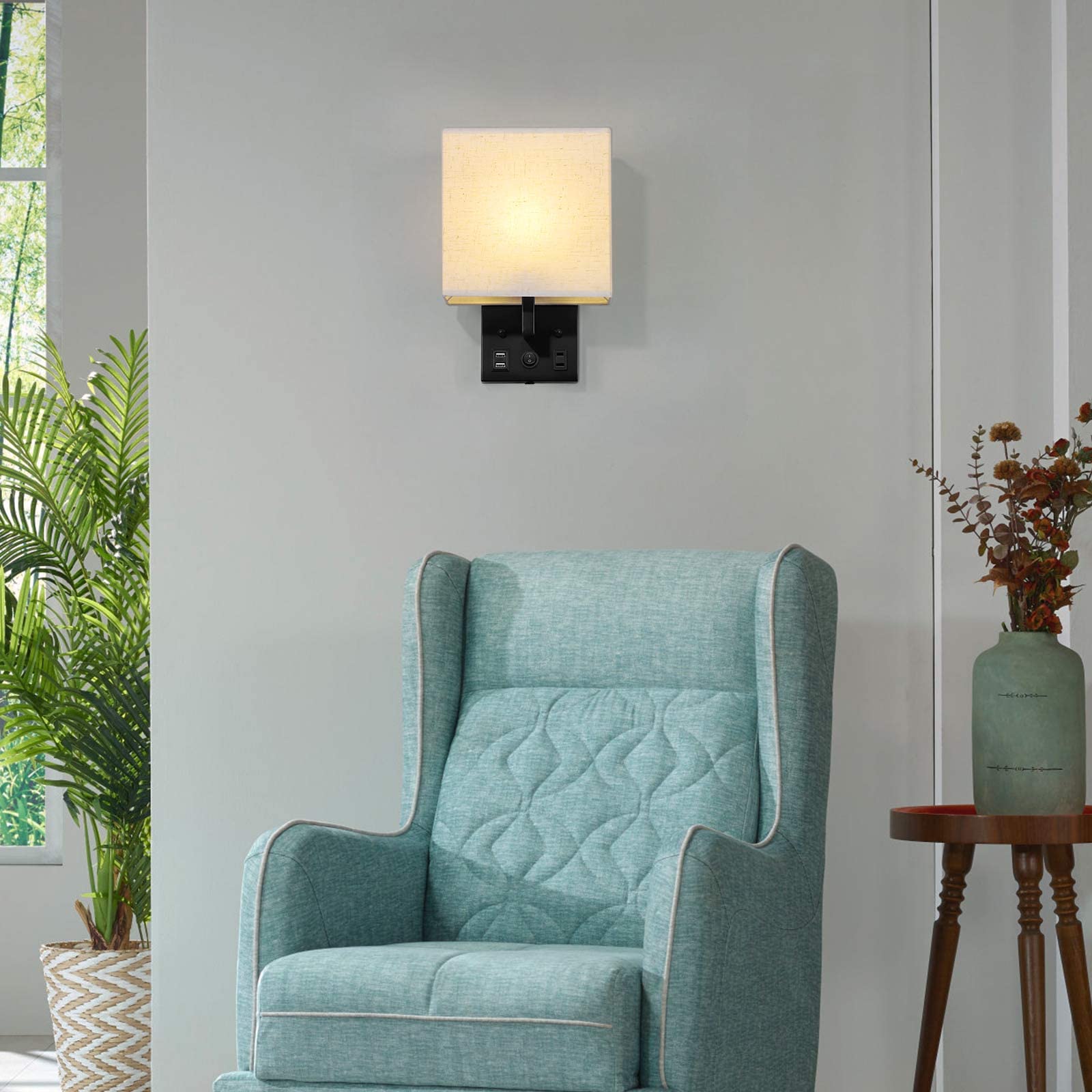 BTY wall sconce includes two bulbs for immediate lighting.