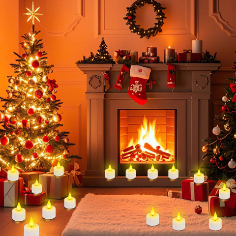 Buaszay holiday display tea lights for festive setups.