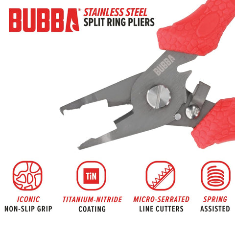 BUBBA non-slip grip provides secure control in wet conditions.