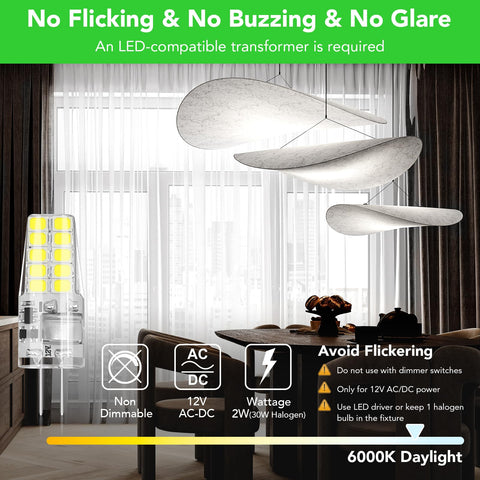 BUBO 12V AC/DC G4 LED bulb compatible with low voltage systems