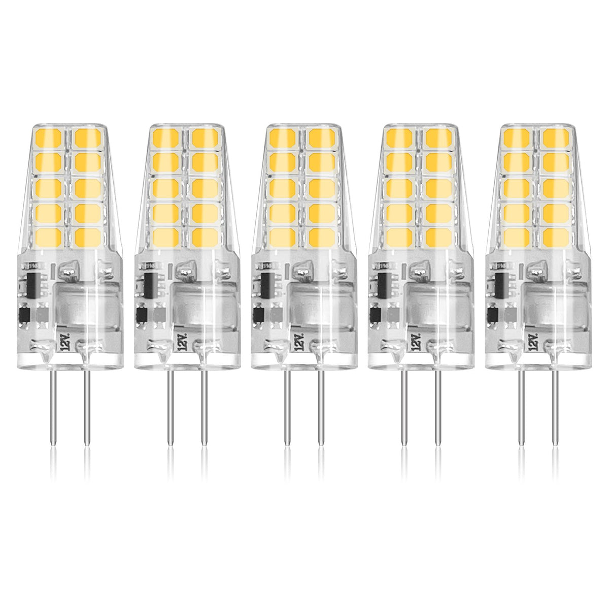 BUBO 5-pack G4 LED bulb 2W equivalent for energy efficiency and long life.