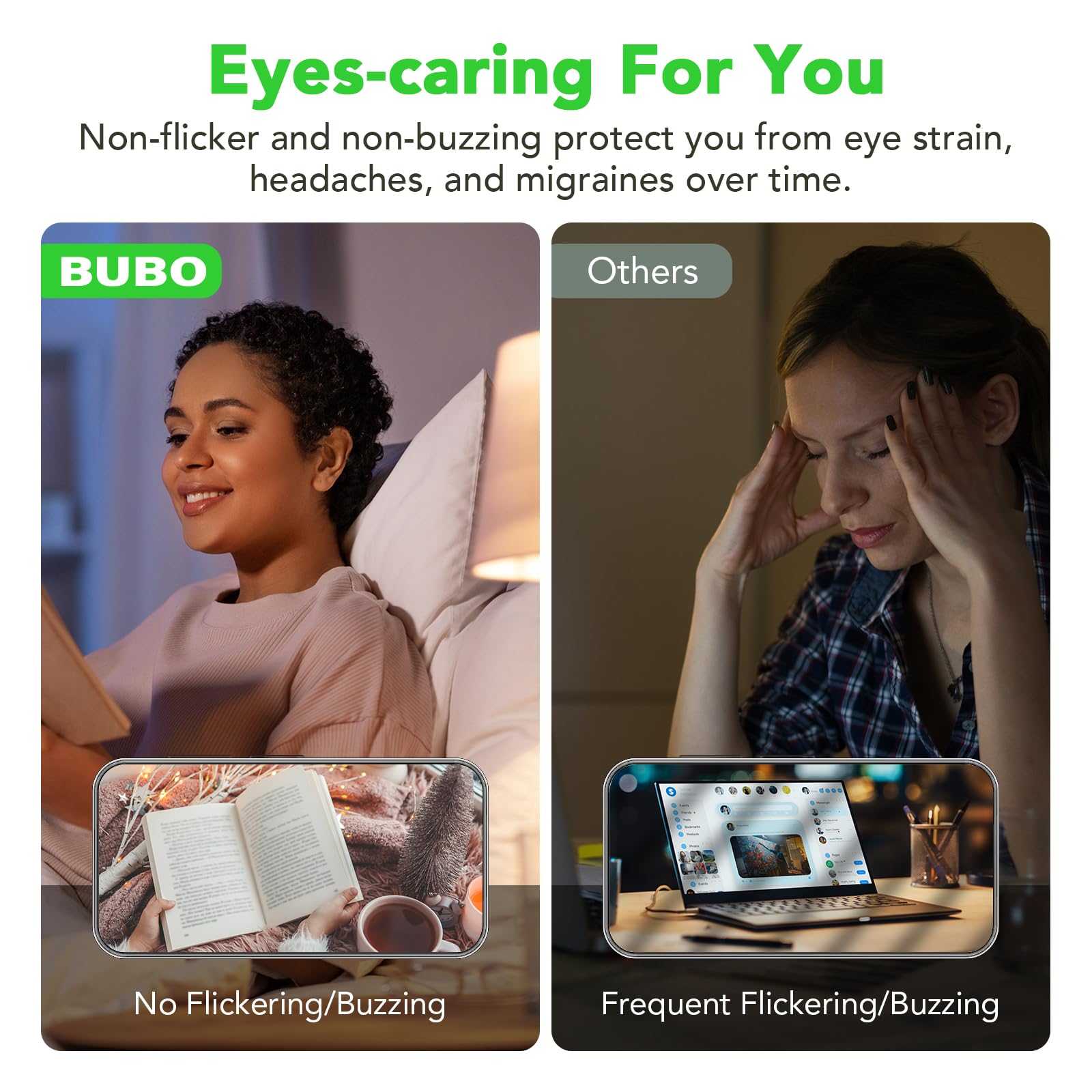 BUBO A19 LED bulbs with CRI 80+ render natural colors accurately.