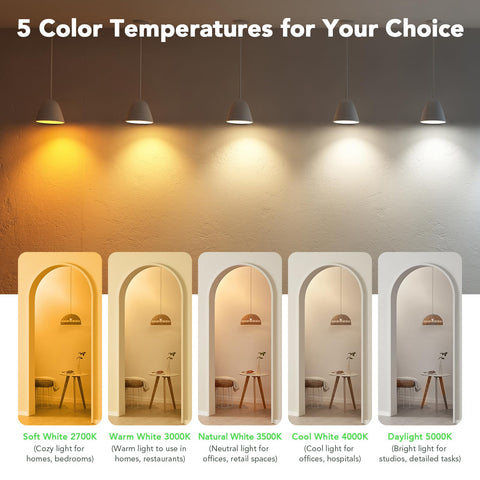 BUBO A19 LED bulbs deliver steady, non-flicker light for reading and work.