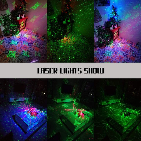 Bubusan Laser Lights Show Projector beam-combinations create dynamic laser effects.