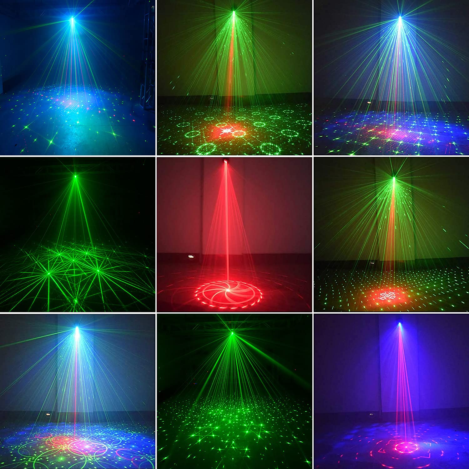 Bubusan Laser Lights Show Projector remote-control view enables quick mode adjustments.