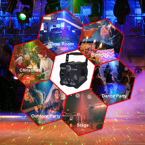Bubusan Laser Lights Show Projector USB-powered design supports portable party setups.