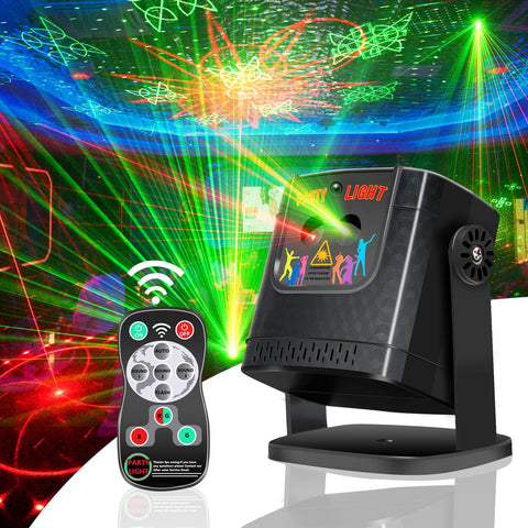Bubusan sound-activated party lights illuminate rooms with 60 patterns for dance vibes.