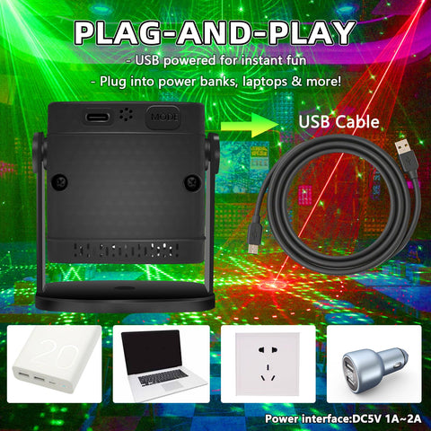 Bubusan USB-powered DJ light is plug-and-play for quick celebrations.