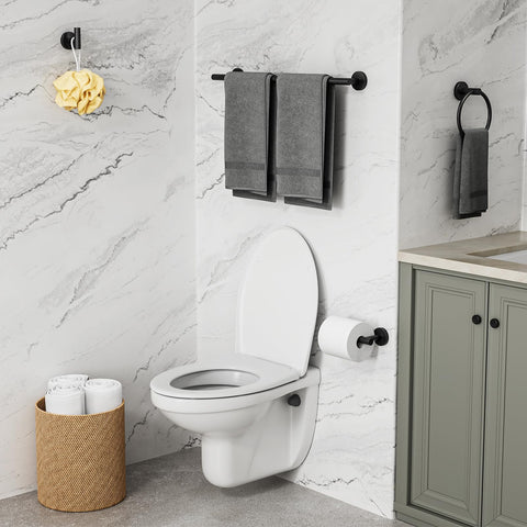 Bubxo matte finish with hidden screws enhances bathroom aesthetics.