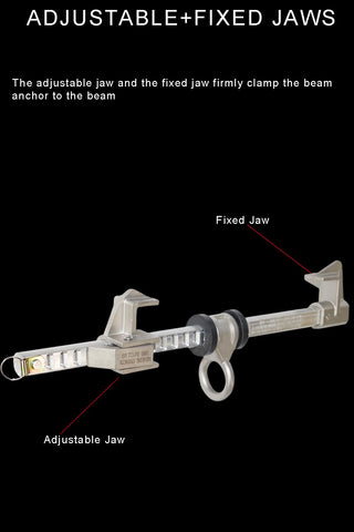 Nylon bushings reduce friction for smooth beam sliding.