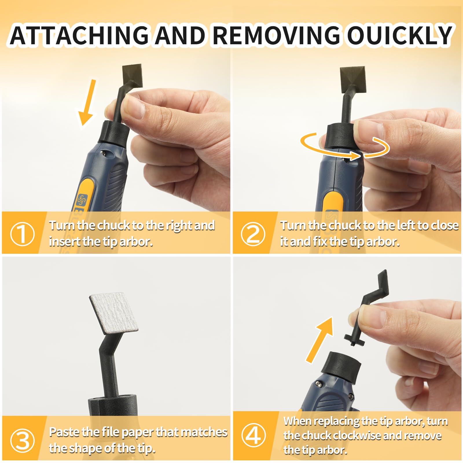 Bucasso Ergonomic slim grip for comfortable extended sessions.