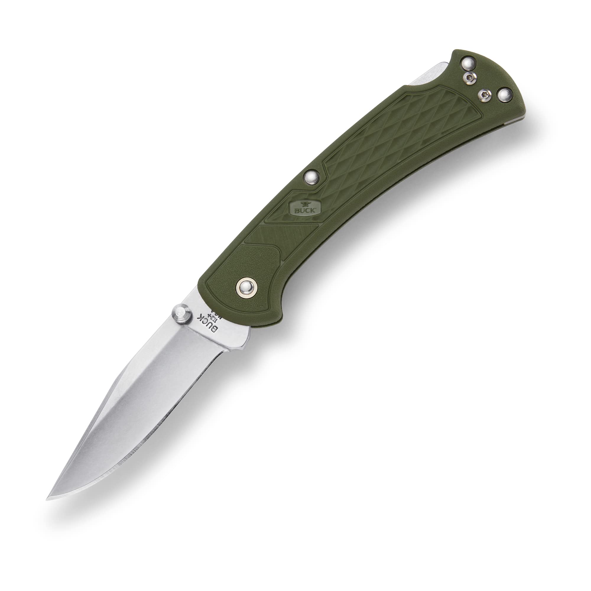 Buck Knives 112 Slim Select knife, closed profile with deep carry clip for discreet pocket storage