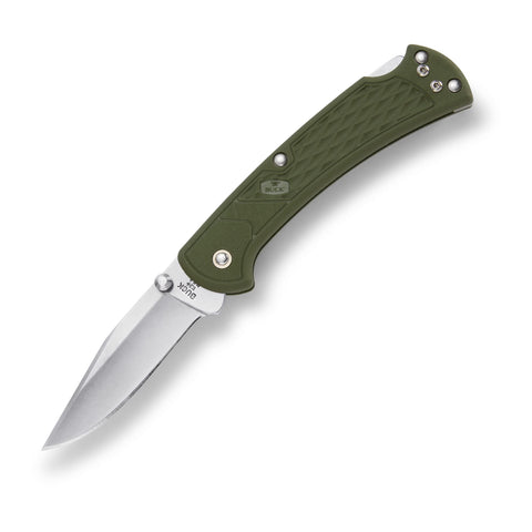 Buck Knives 112 Slim Select knife, closed profile with deep carry clip for discreet pocket storage