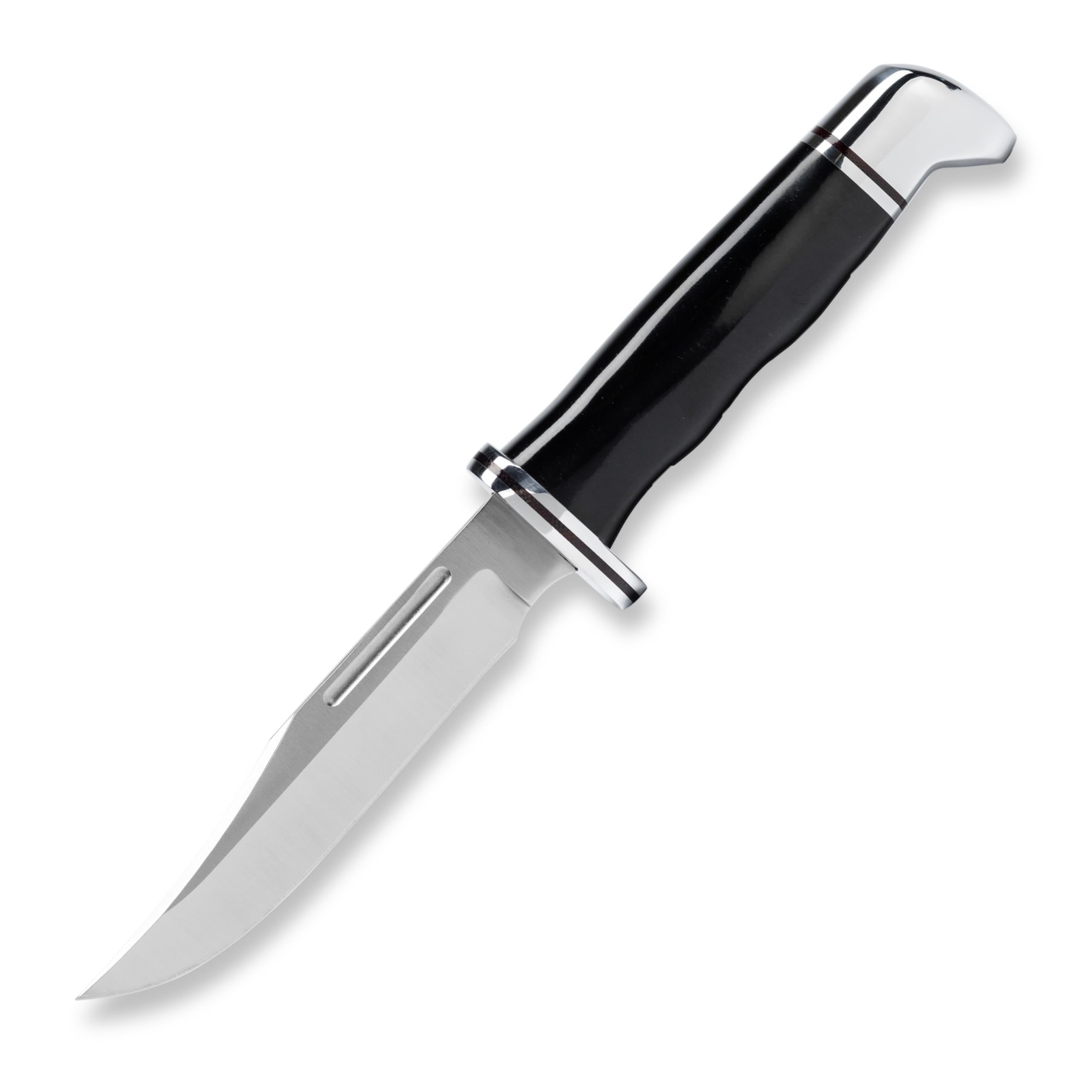 Buck Knives 117 Brahma blade closeup highlights sharp 420HC edge for field tasks