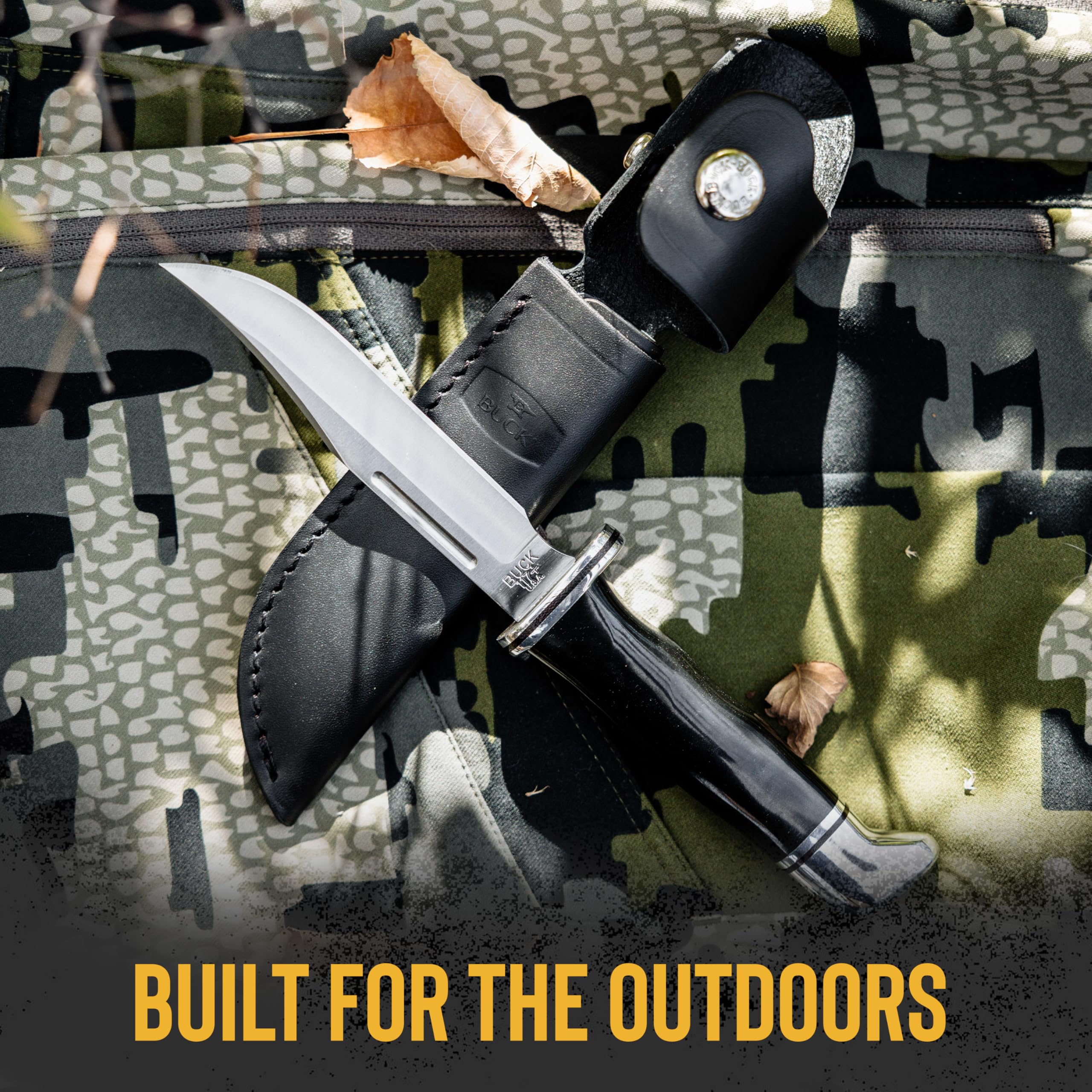 Buck Knives 117 Brahma phenolic handle offers comfortable control