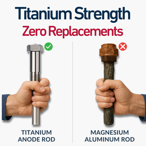 Titanium durability of BUCK U.S.A rod offers maintenance-free performance over time.