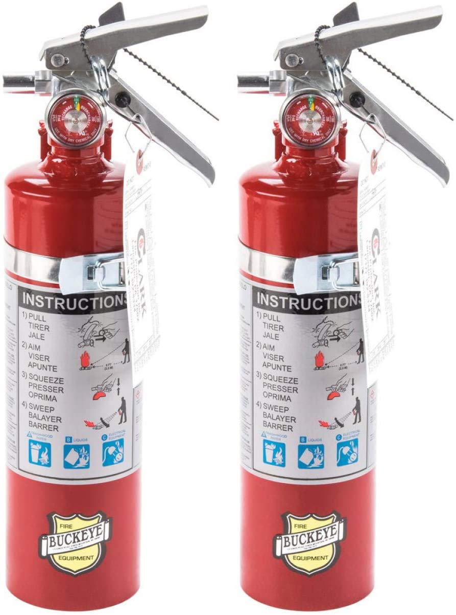 Buckeye 13315 dry chemical extinguisher with vehicle bracket; easy mounting for workplace safety
