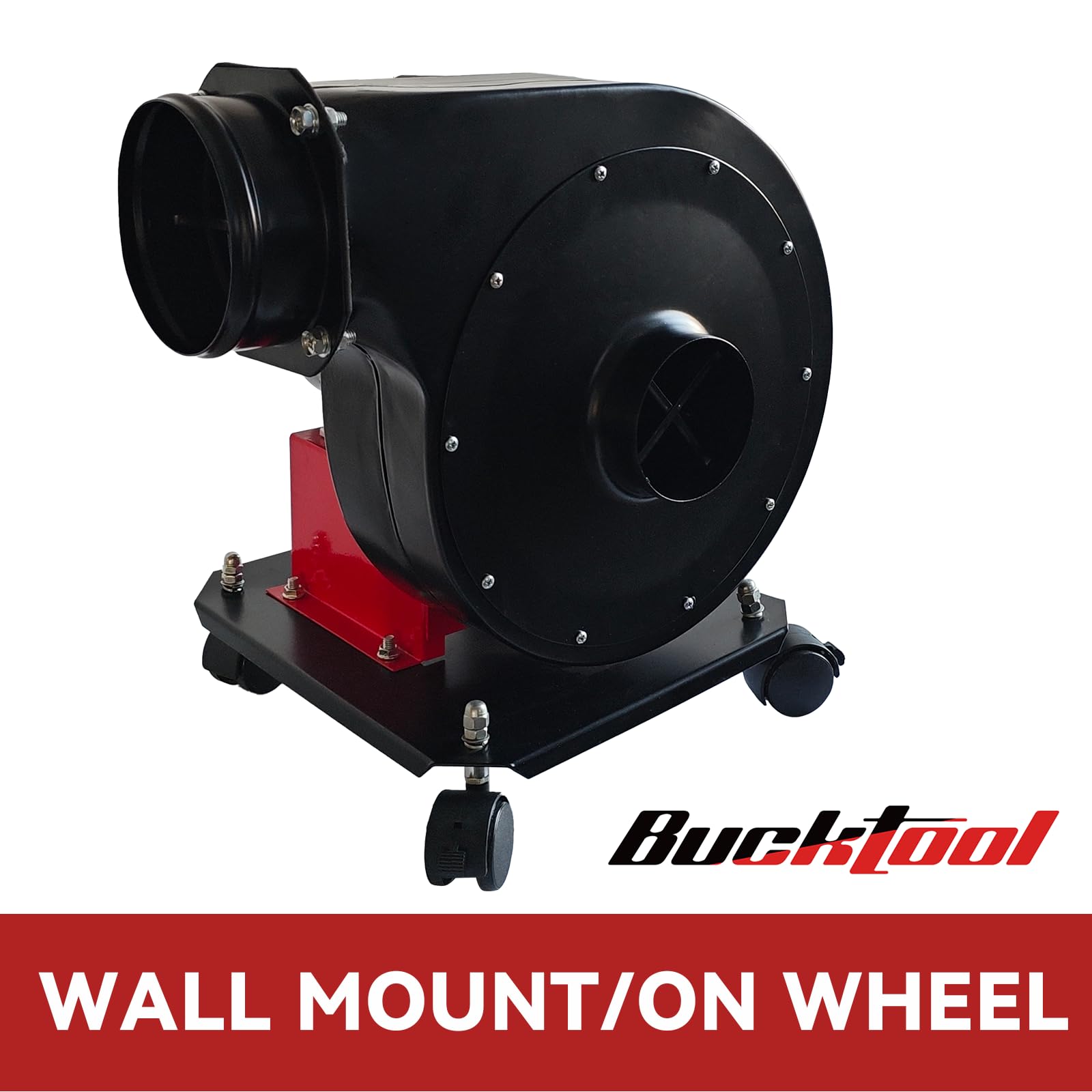Bucktool 2-micron-dust-bag filters fine dust for a cleaner shop.