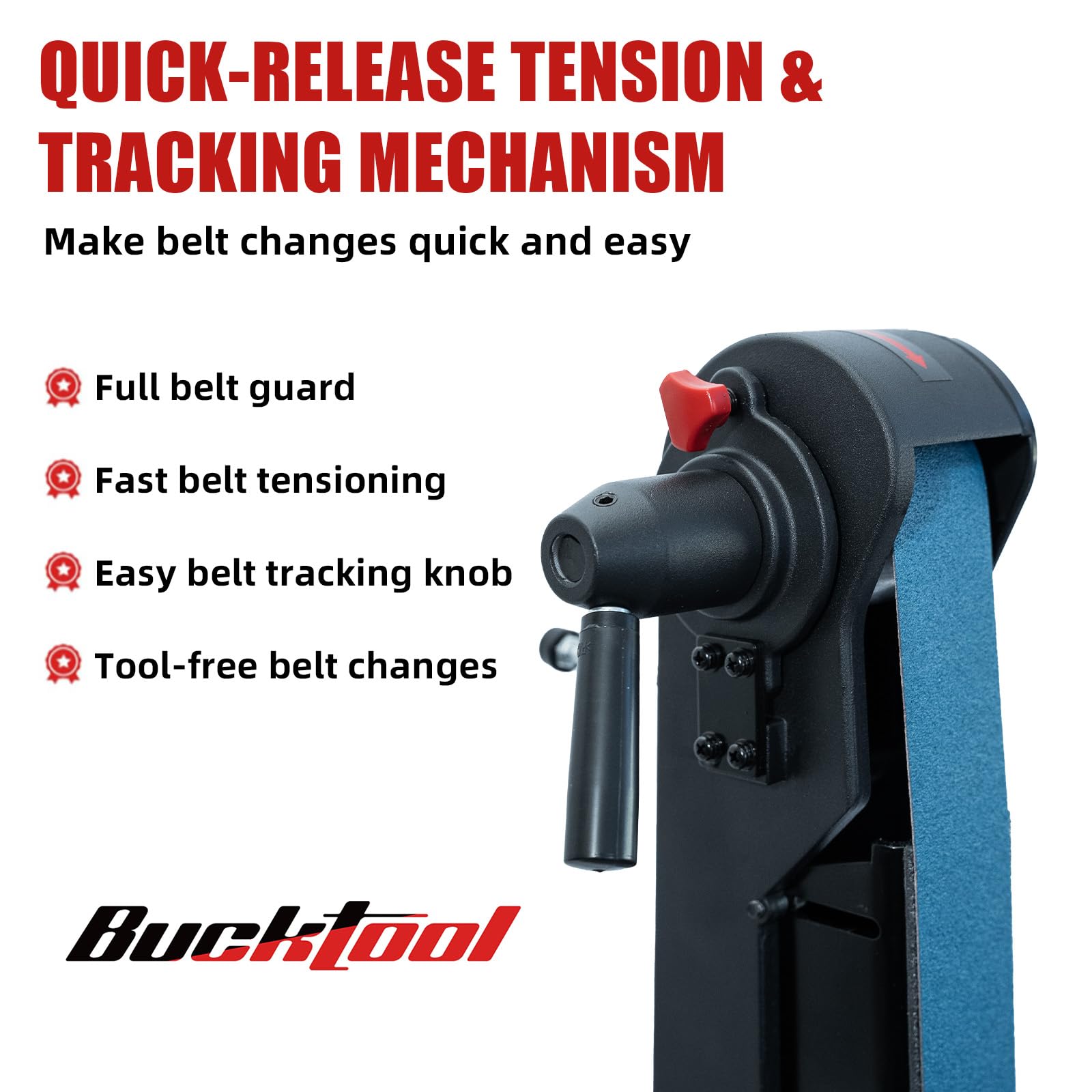 Bucktool horizontal installation option for versatile bench setup.
