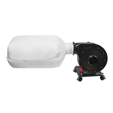Bucktool DC30CW wall-mount dust-collector captures dust efficiently for a cleaner workshop.