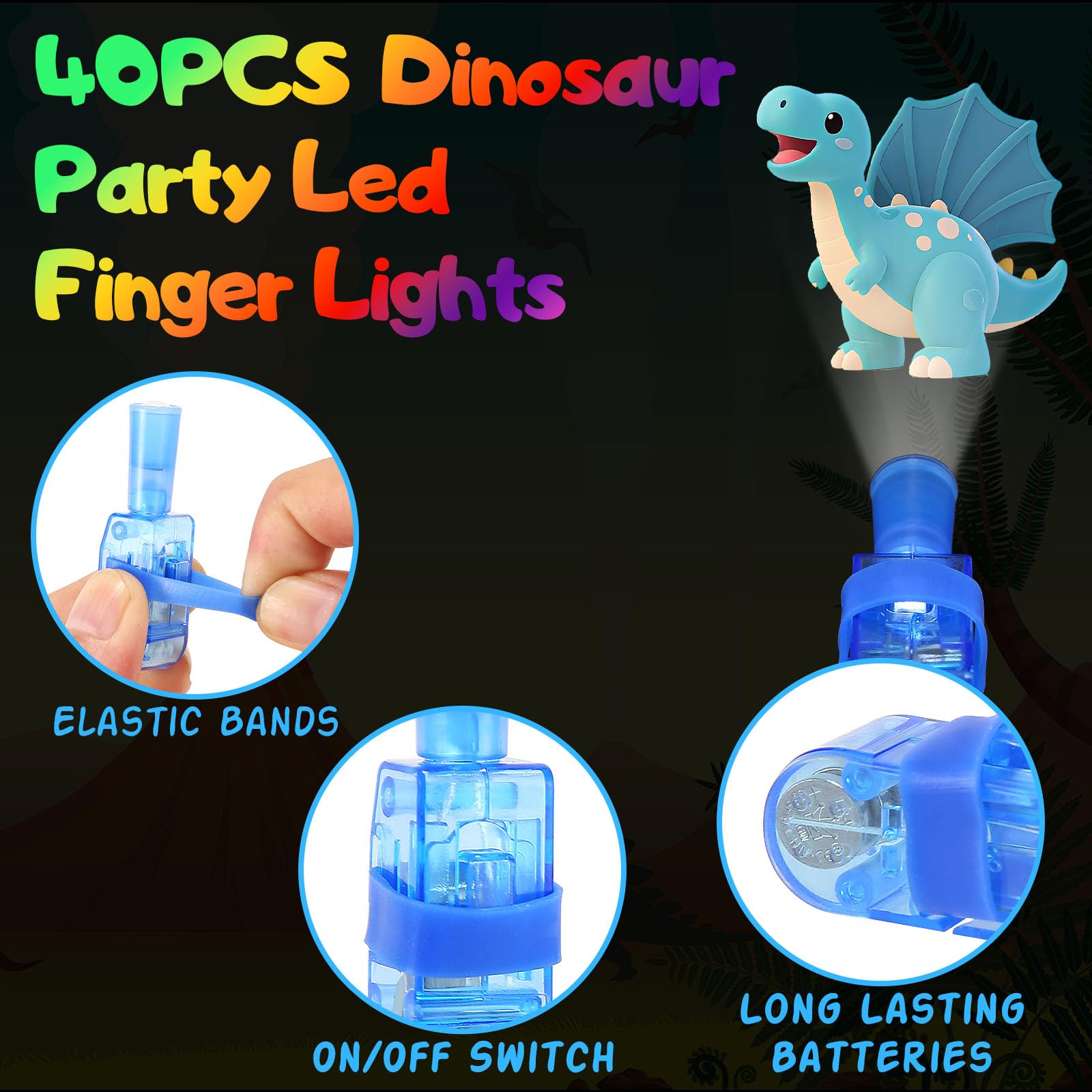 Budbof dinosaur LED finger light projector Pterosaur projection for party activities